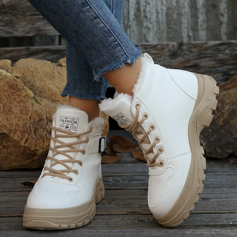 Women's Affordable Cozy Fleece-Lined Winter Ankle Boots